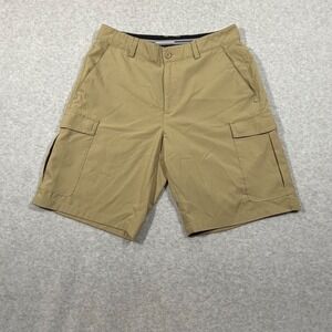 Under Armour Cargo Shorts Mens 30 Tan Khaki Ripstop Hiking Outdoor Utility